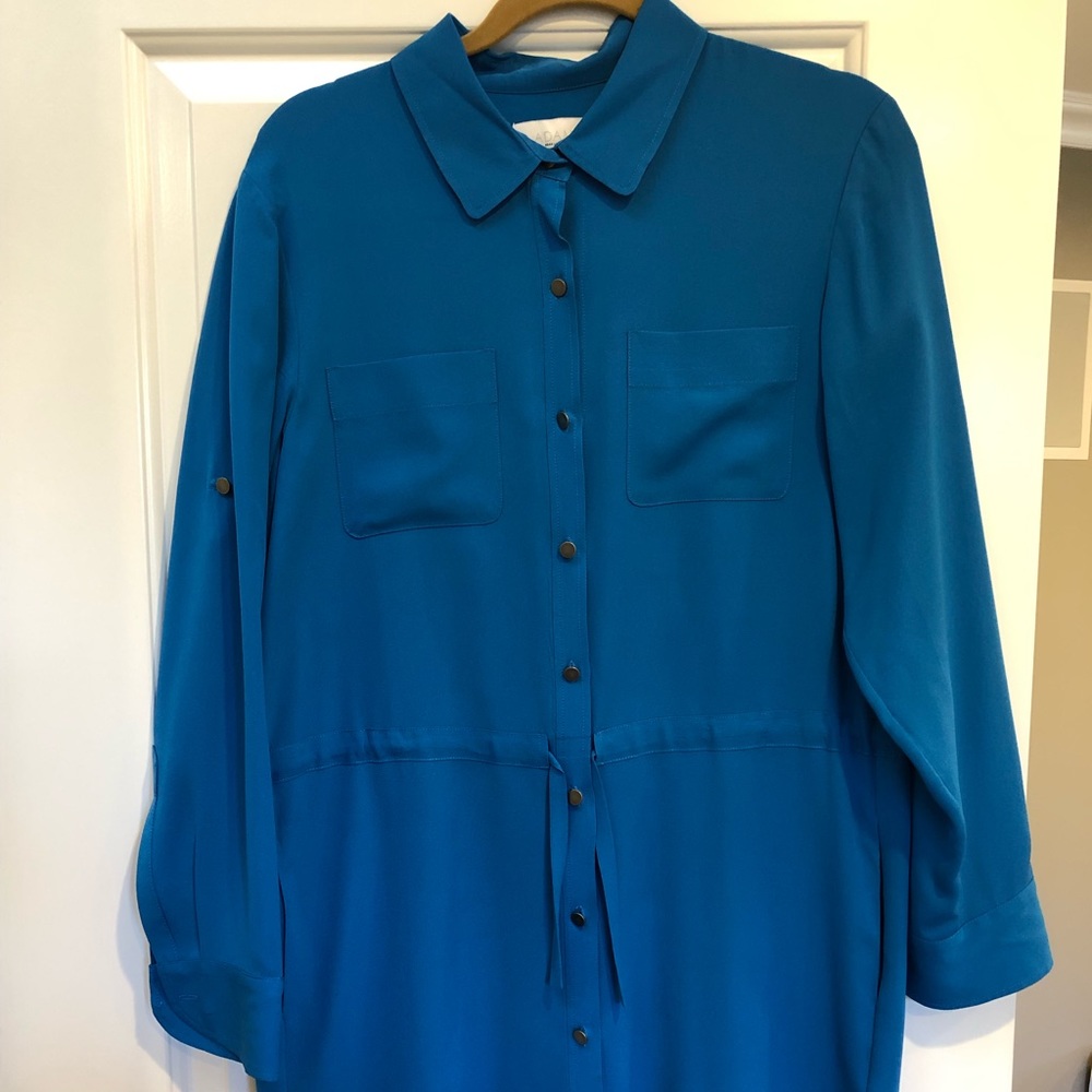 Blue Adam Cinched Waist Dress